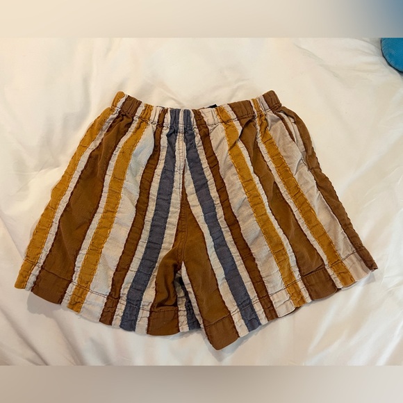 Striped Tan and Gray boys Shorts - Picture 3 of 3